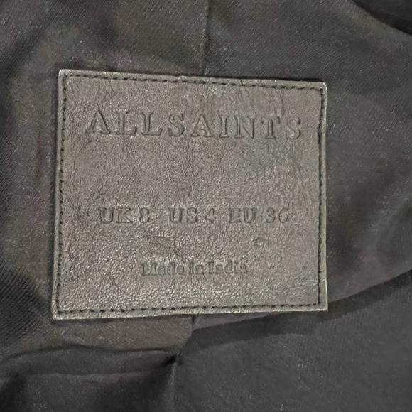 ALLSAINTS Balfern Leather Biker Jacket (US/4) - Picture 8 of 9